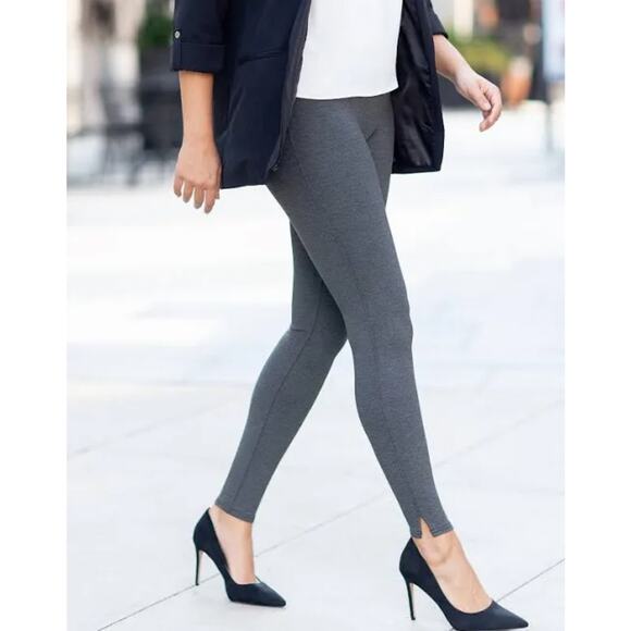 Spanx Ponte Ankle Leggings CoreSure Tech Gray M NWT High Rise Slim Fit - Picture 1 of 10